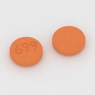 Benazepril 40 mg tablet: orange, round, 8 mm, imprinted 699.