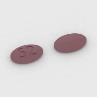 Ambrisentan 10 mg Tablette: rosa, oval, 10 mm, Prägung 52.