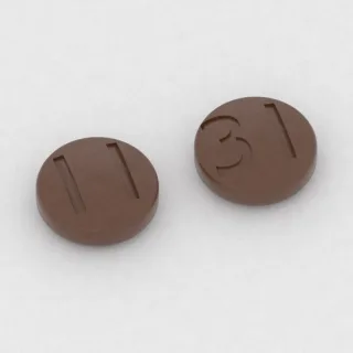 Klorpromazin 50 mg tablet: kahverengi, yuvarlak, 7 mm, bir yüzünde 11, diğer yüzünde 31 baskısı var.