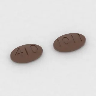 Citalopram 40 mg Tablette: braun, oval, 11 mm, mit Bruchkerbe, Prägung 4 0 1011.