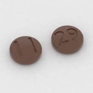 क्लोरप्रोमाज़िन 10 mg टैबलेट: भूरा, गोल, 6 mm, एक तरफ़ इम्प्रिंट 11 और दूसरी तरफ़ 29।
