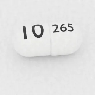 Atomoxetine 10 mg capsule: white and white, 19 mm, imprinted 265 on one side and 10 on the other.