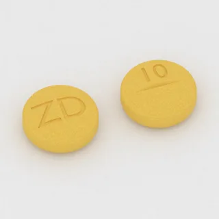 Azathioprine 75 mg tablet: yellow, round, 9 mm, scored, imprinted ZD on one side and 10 on the other.